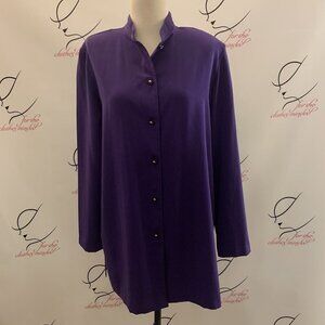 Chelsea Jones. Sz Medium - Bust 41" (oversized). Tunic. Nehru Collar. USA B21